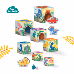 SES Creative Tiny Talents Stacking blocks tower with dino figures - Additional view 4