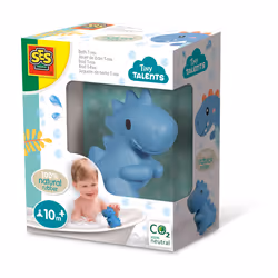 SES Creative Tiny Talents Bath T-rex - 100% natural rubber, Bath toy, Boy/Girl, 0.8 yr(s), Rubber, Blue