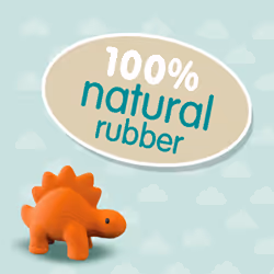 SES Creative Tiny Talents Bath Stegosaurus - 100% natural rubber