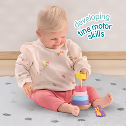 SES Creative Tiny Talents Wooden stacking tower unicorn