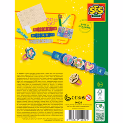 SES Creative Easy rings and glitter bracelets - Jewellery making for young children, Make your own design, Age 3+