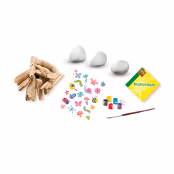 SES Creative Decorate stones and driftwood - Inspired by nature, Real white stones, Real wood, Age 5+