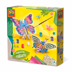 SES Creative Decorate wooden butterflies - Inspired by nature, Real wood, Stimulate constructive insight, Stimulate creativit ...