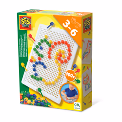 SES Creative Mosaic board compact, 100 pc(s), 3 yr(s), Boy/Girl, Child, Multicolour, 150 mm