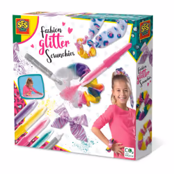 SES Creative Fashion glitter scrunchies, Children's craft kit, 5 yr(s), Multicolour