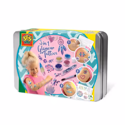 SES Creative 3 in 1 Glamour tattoos, Multicolour, Child, Boy/Girl, 5 yr(s), 12 yr(s), Not suitable for children under 5 years ...