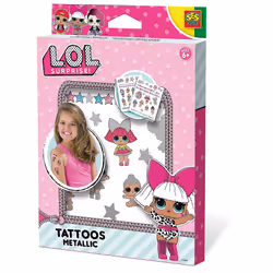 SES Creative L.O.L. - Tattoos metallic, Children's tattoo set, 6 yr(s), Multicolour
