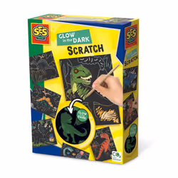 SES Creative Glow in the dark scratch - Dinosaurs, Children's scratch card, 3 yr(s), Multicolour