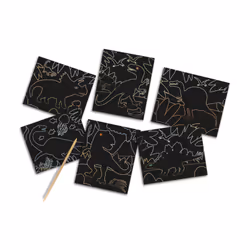 SES Creative Glow in the dark scratch - Dinosaurs