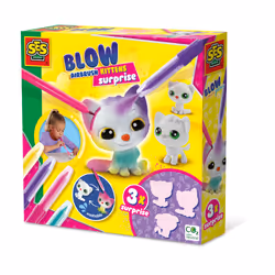 SES Creative Blow airbrush pens - Kittens surprise 3x, Children's paint brush set, 5 yr(s), Multicolour