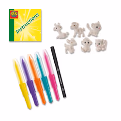 SES Creative Blow airbrush pens - Safari animals 6x