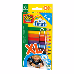 SES Creative My First - Coloured pencils, Black, Brown, Green, Light Blue, Orange, Red, Violet, Yellow, 8 pc(s)