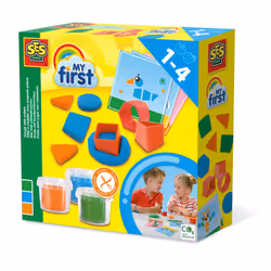 SES Creative My First - Dough with cutters, Modeling clay, Multicolour, Child, 9 pc(s), Plastic pot, 3 colours