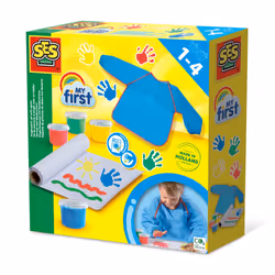SES Creative My First - Fingerpaint set with apron, Blue, Red, Yellow, Green, Gluten free