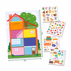 SES Creative My First 14476 Poster with Stickers - Decorate Your Home with Fun Stickers - Poster 49.5 x 35 cm + 100 Safe Paper Stickers