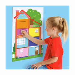 SES Creative My First 14476 Poster with Stickers - Decorate Your Home with Fun Stickers - Poster 49.5 x 35 cm + 100 Safe Paper Stickers