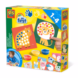 SES Creative My First - Fingerprint paint art, 10 pages, Paints included, Boy/Girl, Coloring picture set