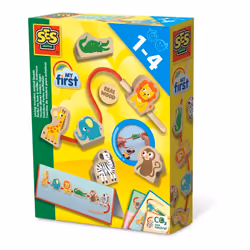 SES Creative My First - Lacing wooden animal beads, 1 yr(s), Cardboard, Multicolour