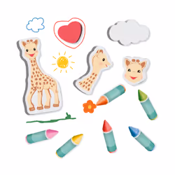 SES Creative Sophie la girafe - Bath crayons with shapes - With firm foam figures of Sophie la giraffe, Age 24M+ - Additional view 4