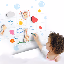 SES Creative Sophie la girafe - Bath crayons with shapes - With firm foam figures of Sophie la giraffe, Age 24M+ - Additional view 5