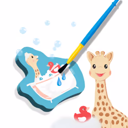 SES Creative Sophie la girafe - Colouring in the bath with water - Special safe brush, This line enables the very youngest children, Age 12M+ - Additional view 4