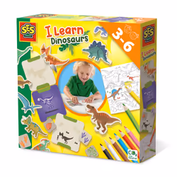 SES Creative I learn dinosaurs - Educational, Learning about 12 dinosaurs in a playful manor, Age 3+, Children's coloring set ...