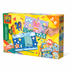 SES Creative I learn to stick and recognize shapes, Children's craft kit, 3 yr(s), Cardboard, Multicolour