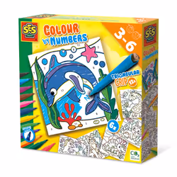 SES Creative Colour by numbers - Triangular grip colouring pens, Children's coloring set, 3 yr(s), Multicolour