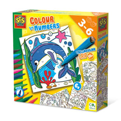 SES Creative Colour by numbers - Triangular grip colouring pens
