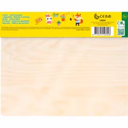 SES Creative I learn - Latches board - Sustainable wooden latches board, Happy illustrations, Age 3+