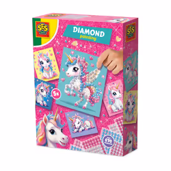 SES Creative Unicorn - Diamond painting, Children's diamond painting kit, 3 yr(s), Multicolour