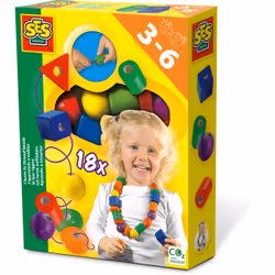 SES Creative I learn to thread beads, Children's bead set, 3 yr(s), Multicolour, 1 pc(s)