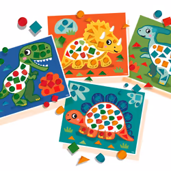 SES Creative I learn to make dino mosaics