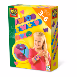 SES Creative Hook and loop tape bracelets, Children's jewellery bracelet making kit, 3 yr(s), Multicolour, 1 pc(s)