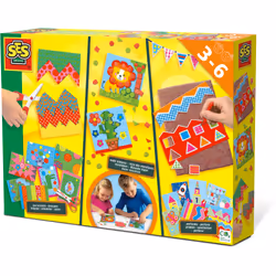 SES Creative I learn to cut, make mosaics and perforate, Children's craft kit, 3 yr(s), Multicolour, 1 pc(s)
