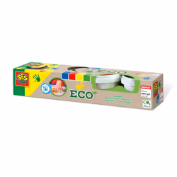 SES Creative Eco fingerpaint 4 colours, Blue, Green, Red, Yellow, Washable, 110 ml