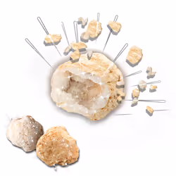 SES Creative Break open geodes - Real geodes to break open yourself, Beautiful crystals hidden inside, Age 8+ - Additional view 5