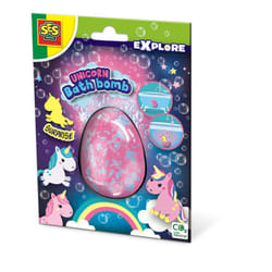 SES Creative Unicorn bath bomb surprise - Discover which unicorn comes out of the egg, Nice, big bath bomb (160g), Age 3+