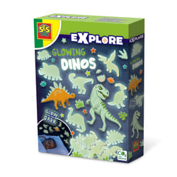 SES Creative Glowing dinos - Glow in the dark, Cool dino themed bedroom decoration, Age 5+