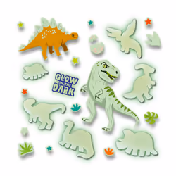 SES Creative Glowing dinos - Glow in the dark, Cool dino themed bedroom decoration, Age 5+