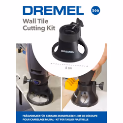566 Tile Cutting Kit, Accessory Set with Cutting Guide and Spiral Cutting Bit for Precision Cuts in Wall Tiles
