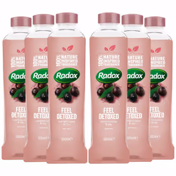 Radox 100% Nature Inspired Fragrance Bath Soak, Feel Detoxed, 6 Pack,