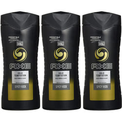 3 x Axe Shower Gel/Body Wash 400ml - Gold Temptation