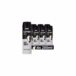Lynx XL Gold Anti White Marks Anti-Perspirant Deodorant Spray pack of 6 72 hour protection against odour and wetness no fuss  ...