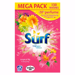 Surf Mega Pack 130 Washes Fragrance Washing Powder Tropical Lily & Ylang Ylang