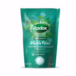 Radox Bath Salts Muscle Relax Bath Therapy, Peppermint, 4 Pack, 900g