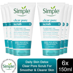 Simple Daily Skin Detox Clear Pore Scrub 150 ml pack of 6