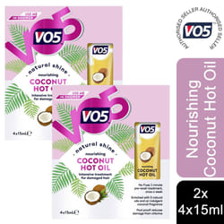 2x of 15ml Natural Shine Coconut Hot Oil Treatment For Damaged Hair
