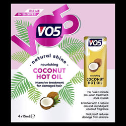 Vo5 Nourishing Coconut with 5 Natural Oils Hot Oil for Damaged Hair 1 pack of 4 x 15 ml