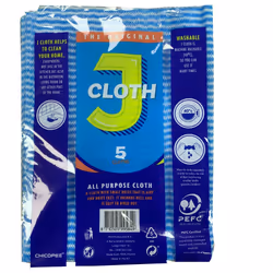 The Original Genuine All Purpose Hygienic J Cloths Pack of 5 Blue Cloths
